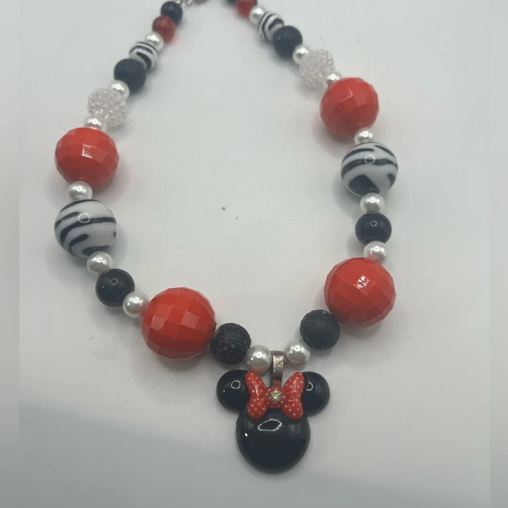 Minnie mouse chunky toddler necklace
